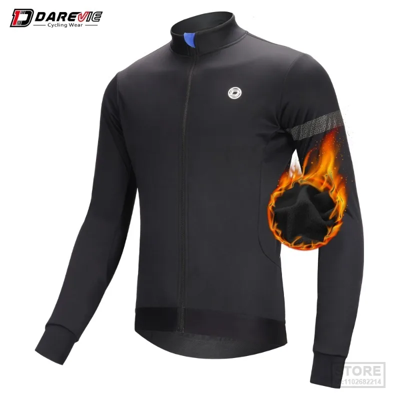 DAREVIE Cycling Jacket Thermal Fleece Hot Warm Up Winter Windproof  s Men Women For -5~10 ℃ 2023 Bike