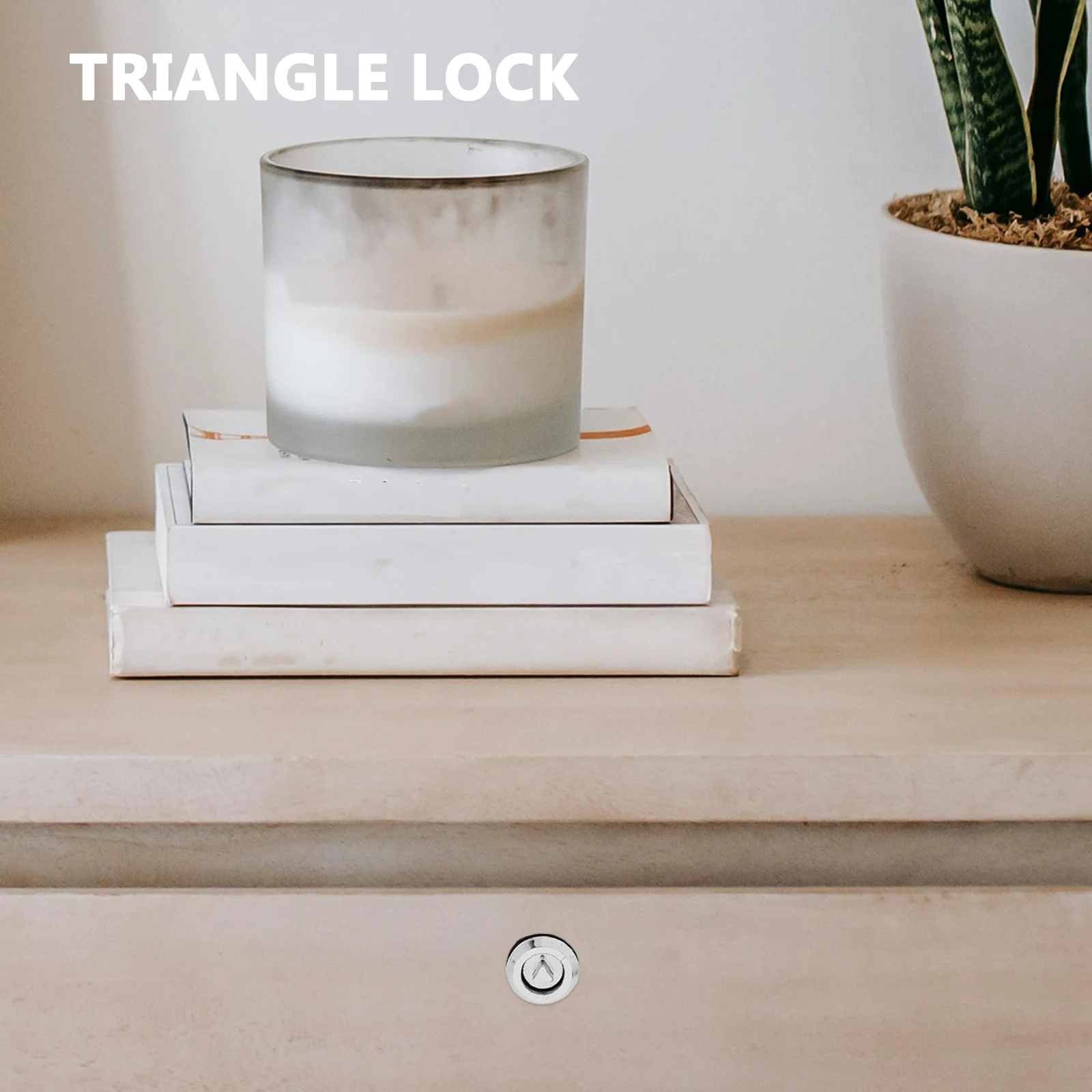 

1 Set Of Triangle Slot For Garbage Can Lid Durable Iron Trash Can Lock Outdoor Indoor Use Anti-Theft Waste Bin Lock