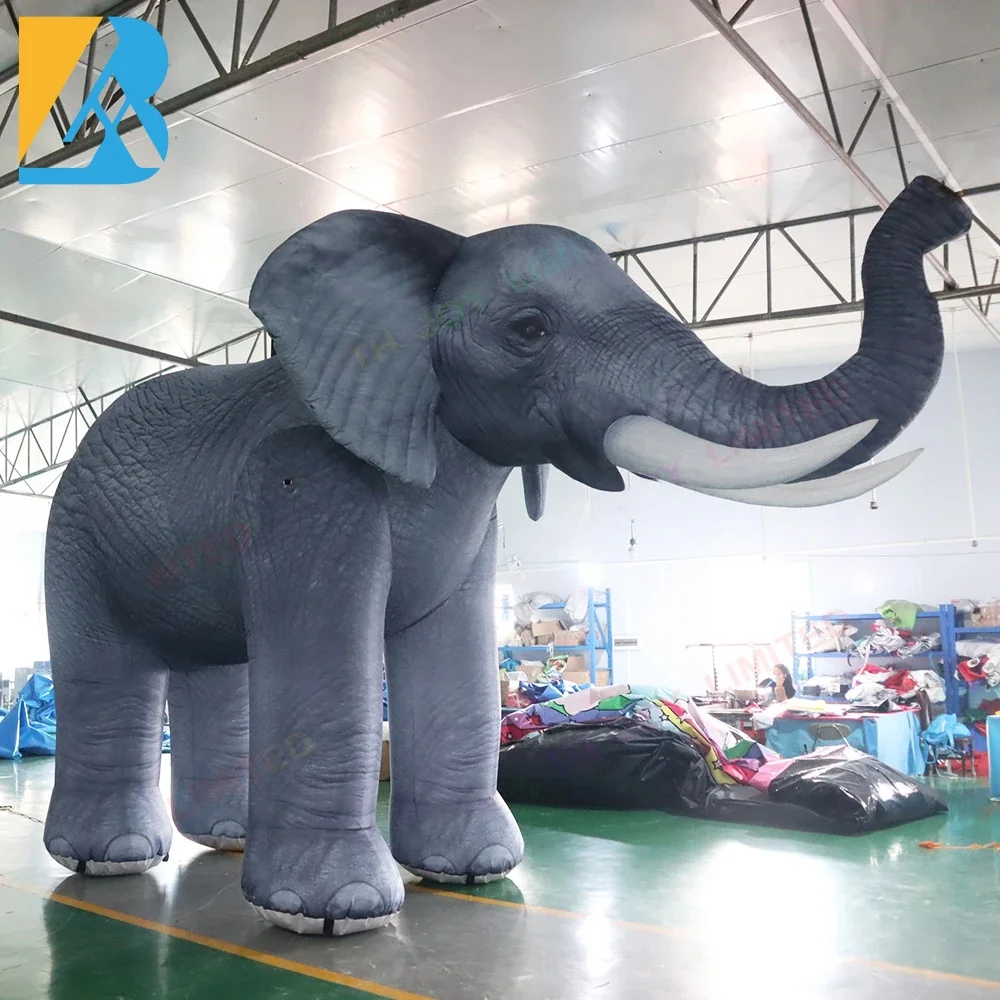 

Customized Large Inflatable Zoo Animals Giant Blow up Elephant for Tropical Theme Party Toys