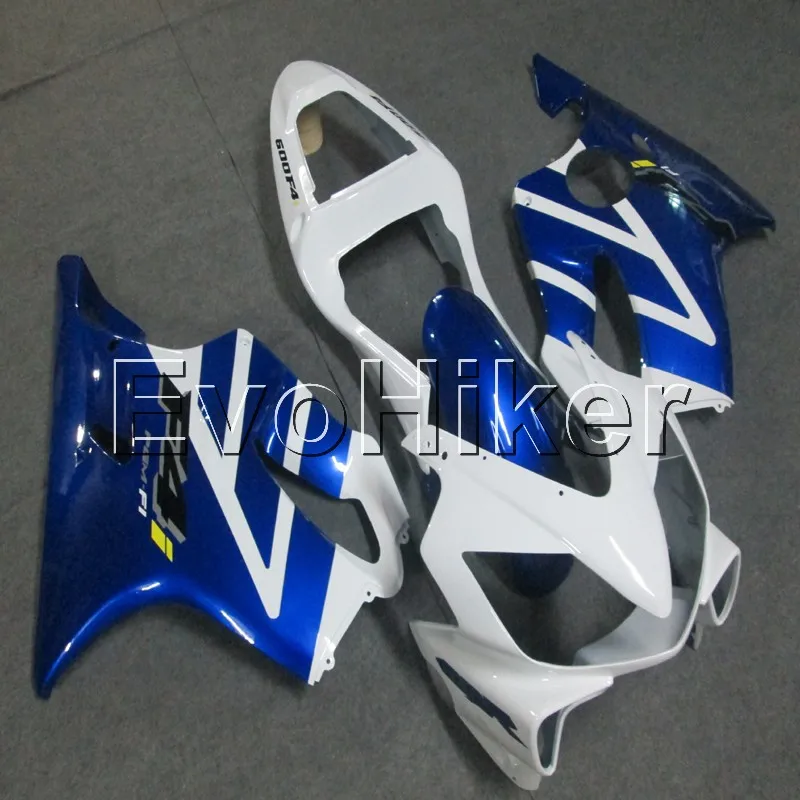 injection Fairings kit for CBR600 F4i 2001 2002 2003 white blue CBR 600 F4i 01 02 03 ABS plastic motor Fairings kit