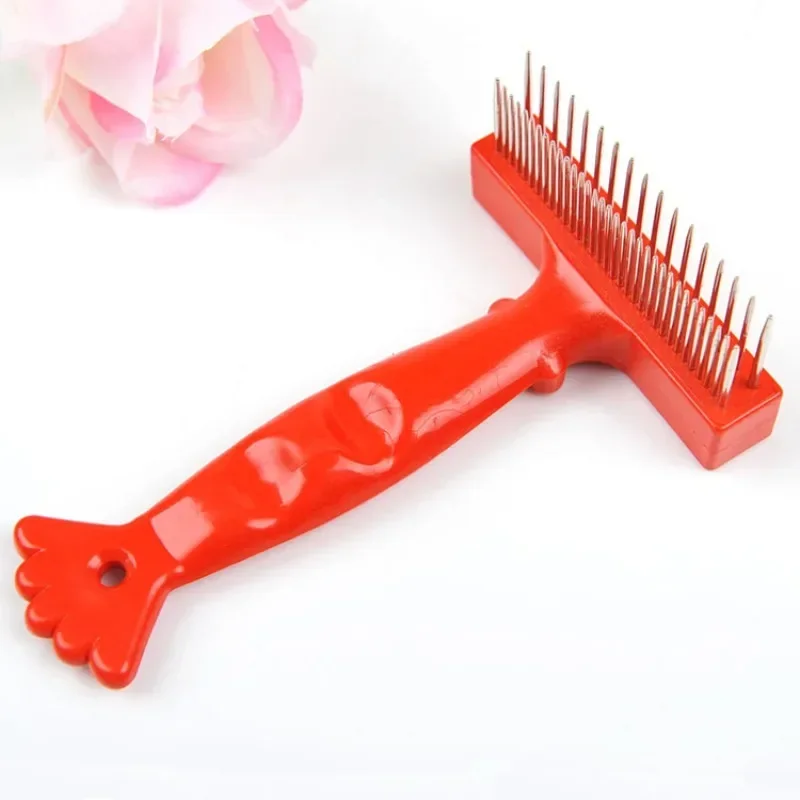 Double Row Pet Comb Stainless Steel Pins Dog Cat Grooming Undercoat Rake Brush Safe and Durable Products