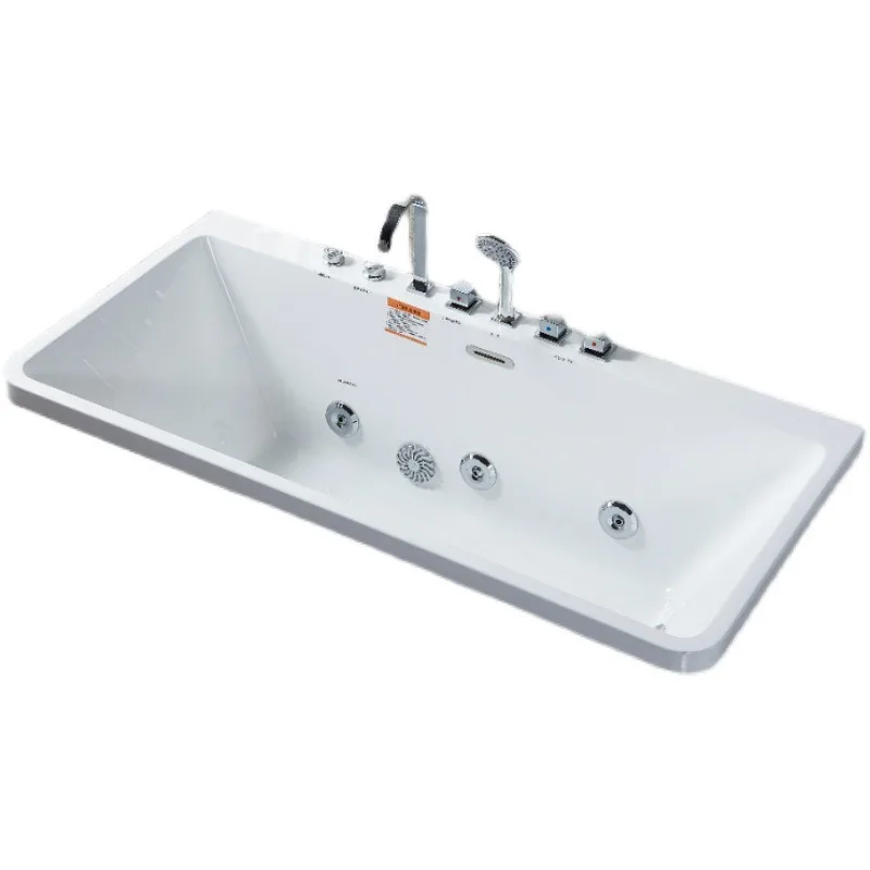 Jingying acrylic bath embedded small square bathtub, five-piece surfing jacuzzi bubble lights
