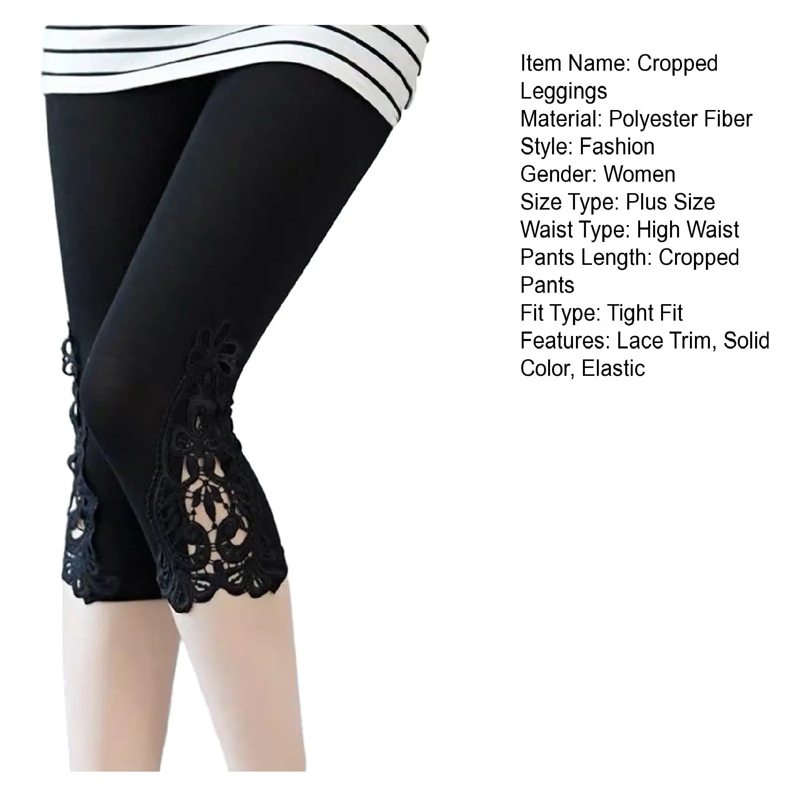 Hollow Out กางเกงลูกไม้ฤดูร้อนใหม่ Plus ขนาด Casual Capris สําหรับผู้หญิง Slim Elastic ผ้าฝ้ายสีดําสีขาวสุภาพสตรี 5XL โยคะด้านล่าง