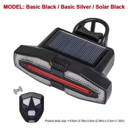 Turn Signal Bike Tail Lights Wireless Remote Control Bicycle Taillight Direction Indicator Rechargeable Road Cycling Rear Lamp - Image 6