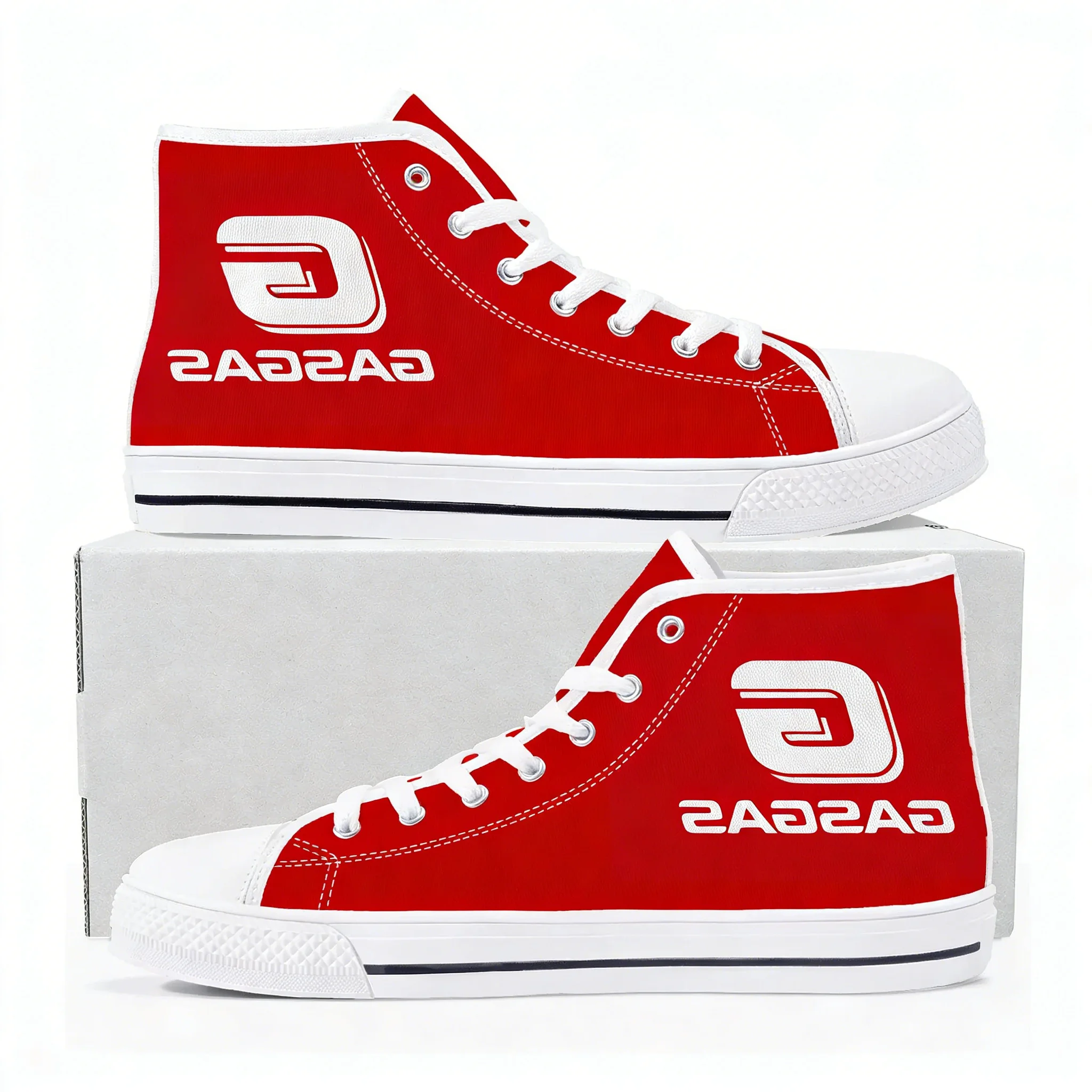 

GASGAS Мотоциклетная обувь Высокие кроссовки Мужские женские подростковые парусиновые кроссовки высокого качества Пара Повседневная обувь Обувь на заказ