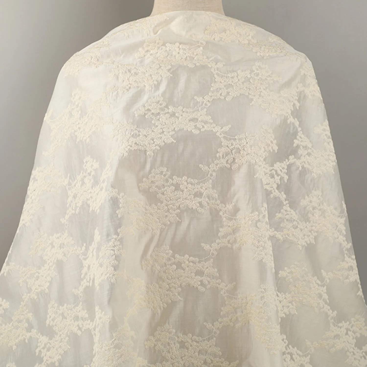 

5 Yards Embroidered Full-length Lace Fabric for Women Children Dress Soft Cotton Thread Lolita Table Cloth Home Decorations