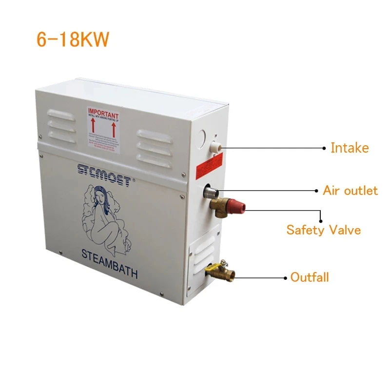 3KW Sauna Machine Steam Generator Home Steam Room Machine Wet Stream Furnace Commercial Sauna Equipment Digital Controller
