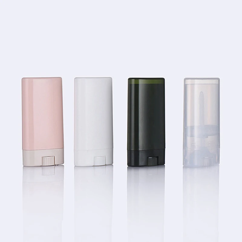 1pc Antiperspirant Tube Oval Lip Balm Tubes With Lids Plastic Lip Lipstick Balm Tubes Empty Containers 15g Chapstick Tubes