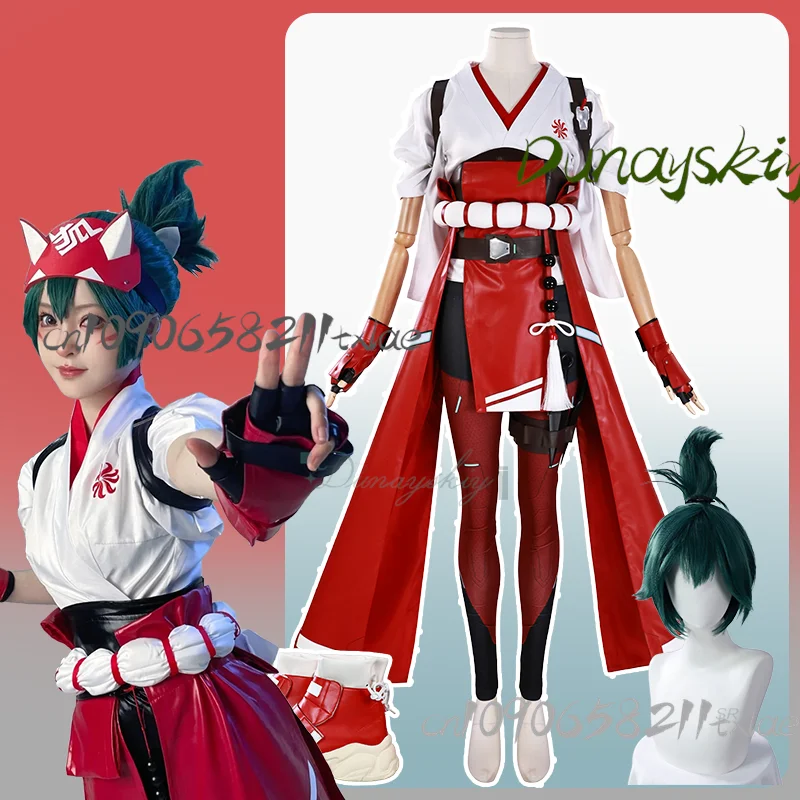 Estilo japonês vestido jogo cosplay traje peruca sapatos feminino uniforme carnaval festa de halloween trajes comic con