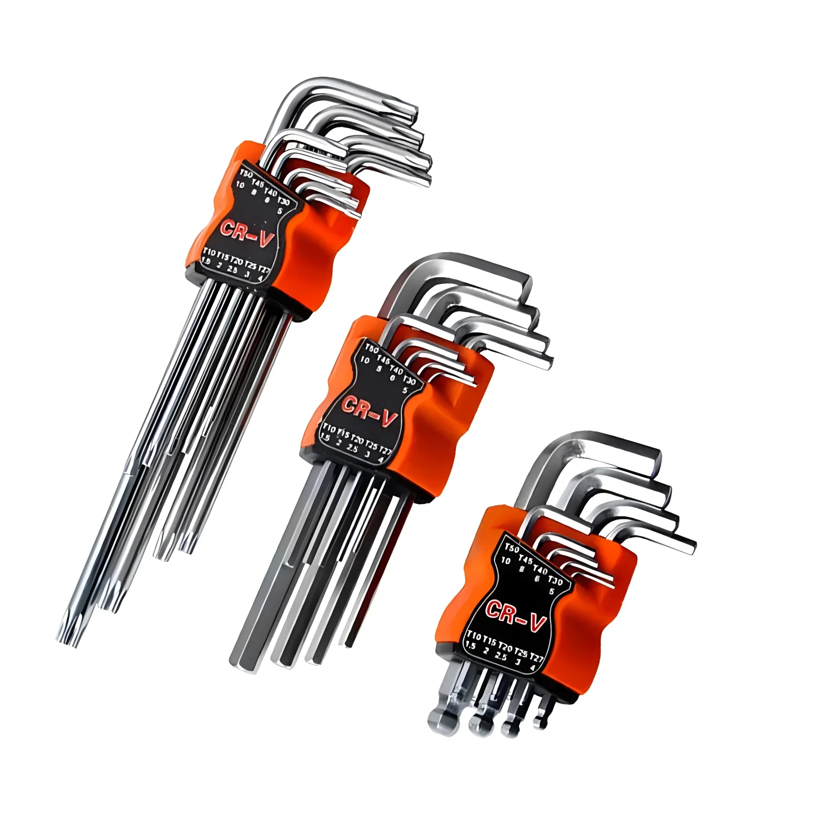 9PCS L Type Double-End Screwdriver Hex Wrench Set Allen Key Hexagon Flat Ball Torx Star Head Spanner Key Set Hand Tools