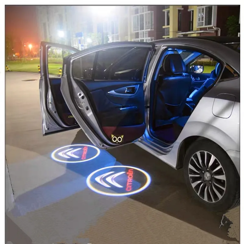 

LED Car Door Logo Light Ghost Shadow Welcome Lamps For Citroen C4 C5 C3 C8 Xsara Picasso Saxo DS3 X7 Car Decoration Accessories