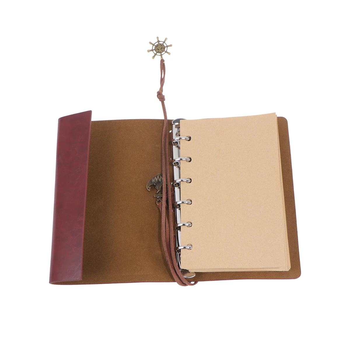 

Retro Notebook 85Sheets 170Pages Blank Vintage PU Cover Journal 15x10cm Travel Writing Drawing Sketch Photos Recording