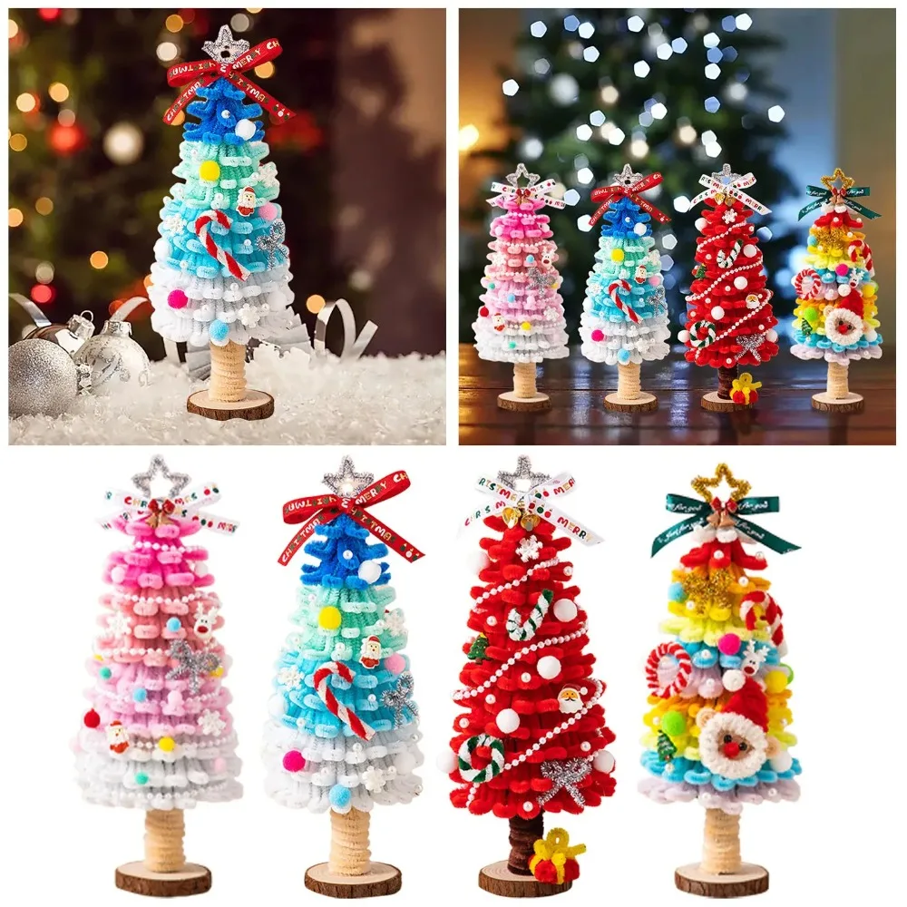 New 3D Xmas Tree DIY Set DIY Handmade 3d Xmas Tree Toy Parents-child Campaign Christmas Party Decor Xmas Tree Ornament Set Kids