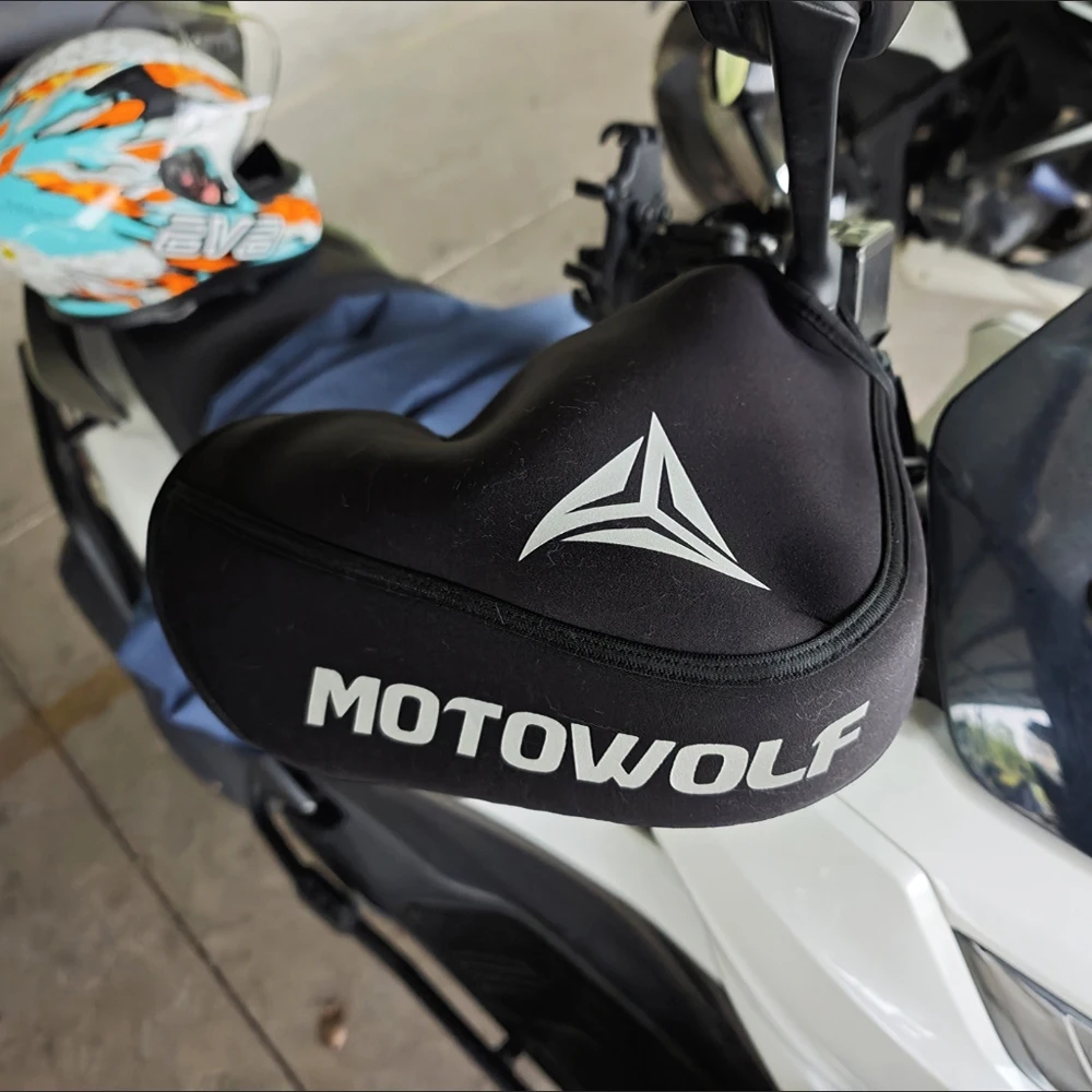 1 Pair Motorcycle Handlebar Muffs Winter Cycling Gloves Waterproof Handle bar Mitts Snowmobile E-Bike Motorbike Thermal Gloves image 6