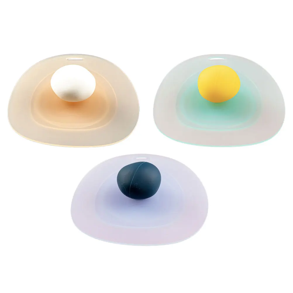 

3Pcs Silicone Cup Lid Three Color Combination Sealed Cover for Drink Protection Stylish Handle Design Mug Lid for Daily Use