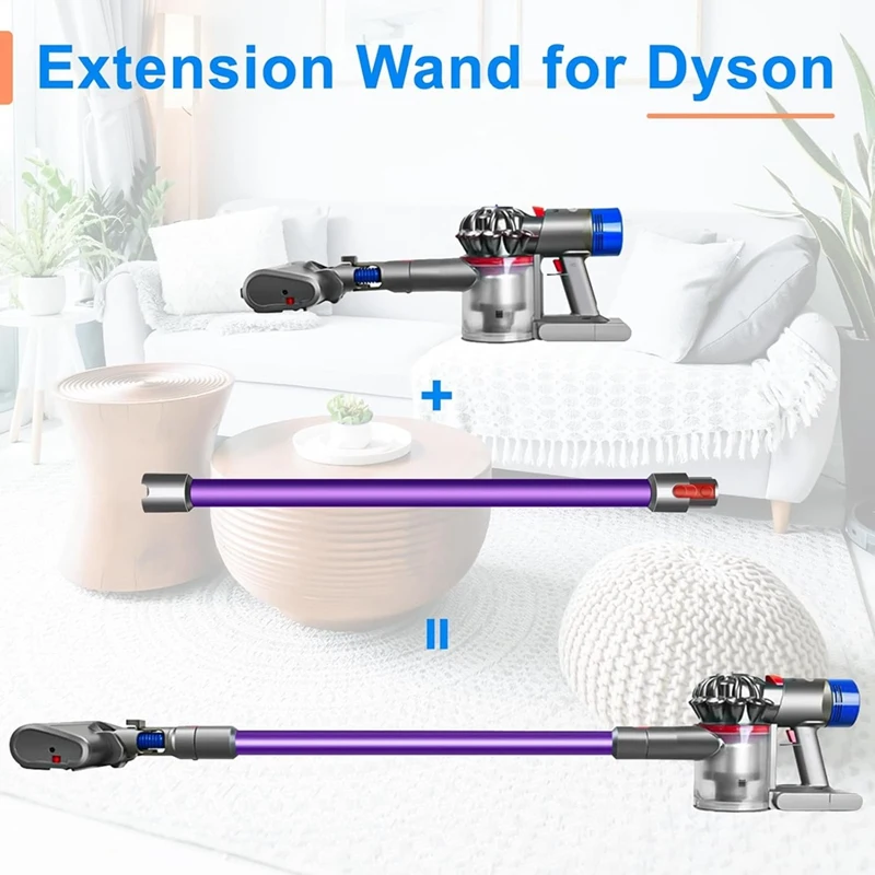 Extension Wand สําหรับ Dyson V7 V8 V10 V11 V15 เครื่องดูดฝุ่น Quick Release Extension Rod หลอดตรง Conductive Tube