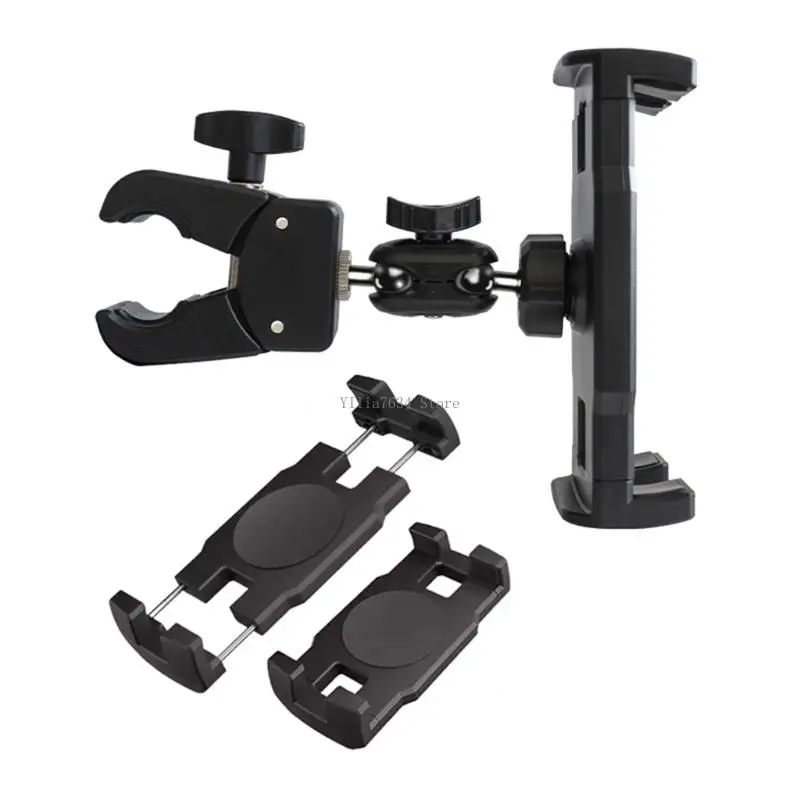 Plastic Tablets Phone Clamp Holder With 1/4Inch Screw Hole For Gym Equipment