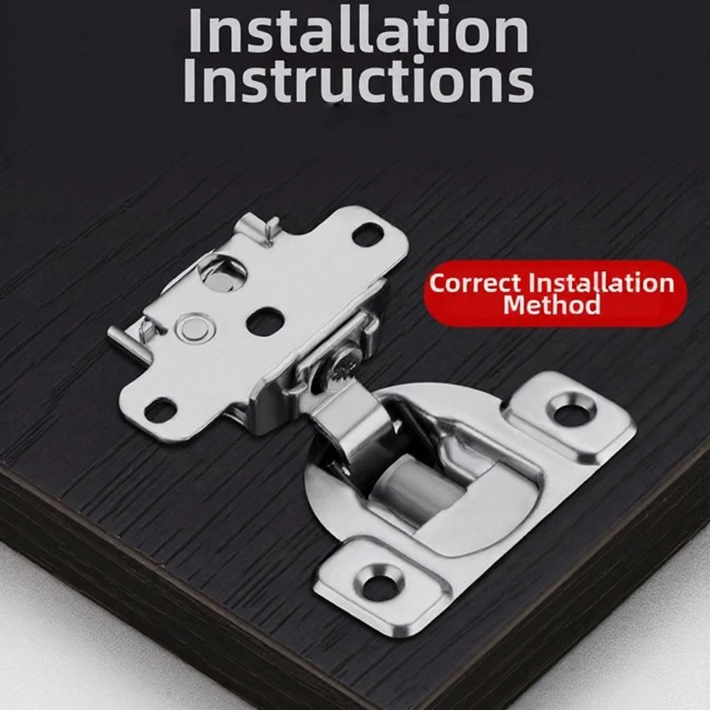 1pc 3D Adjustable Inward-Opening Hinge For Bedroom Cabinets Face Frame Concealed Hinges Door Damper Hardware Accessory