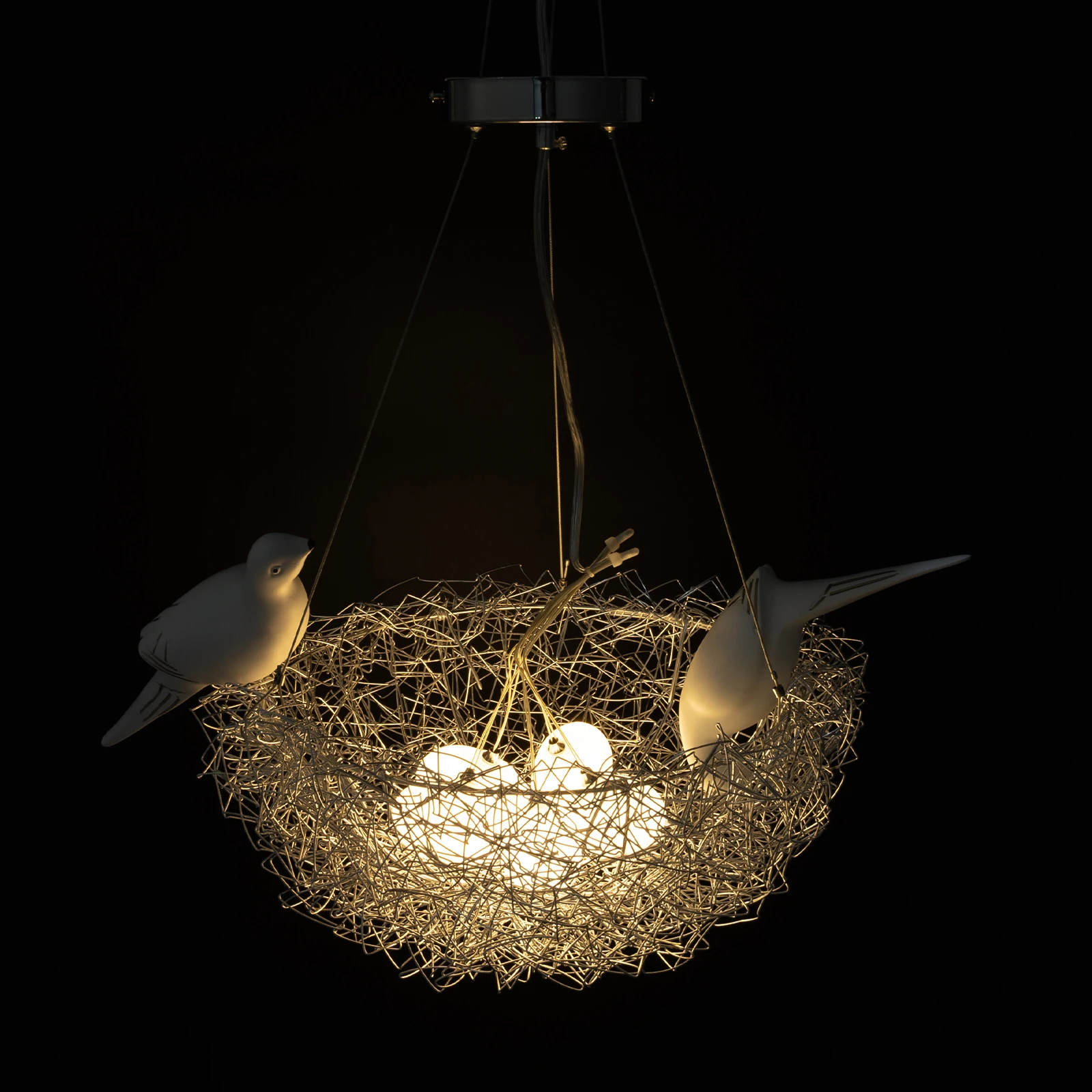 Creative Bird's Nest Restaurant Lustre Chandelier Lighting Romantic Cafe Chandelier Personality Led Simple Art Home Decor