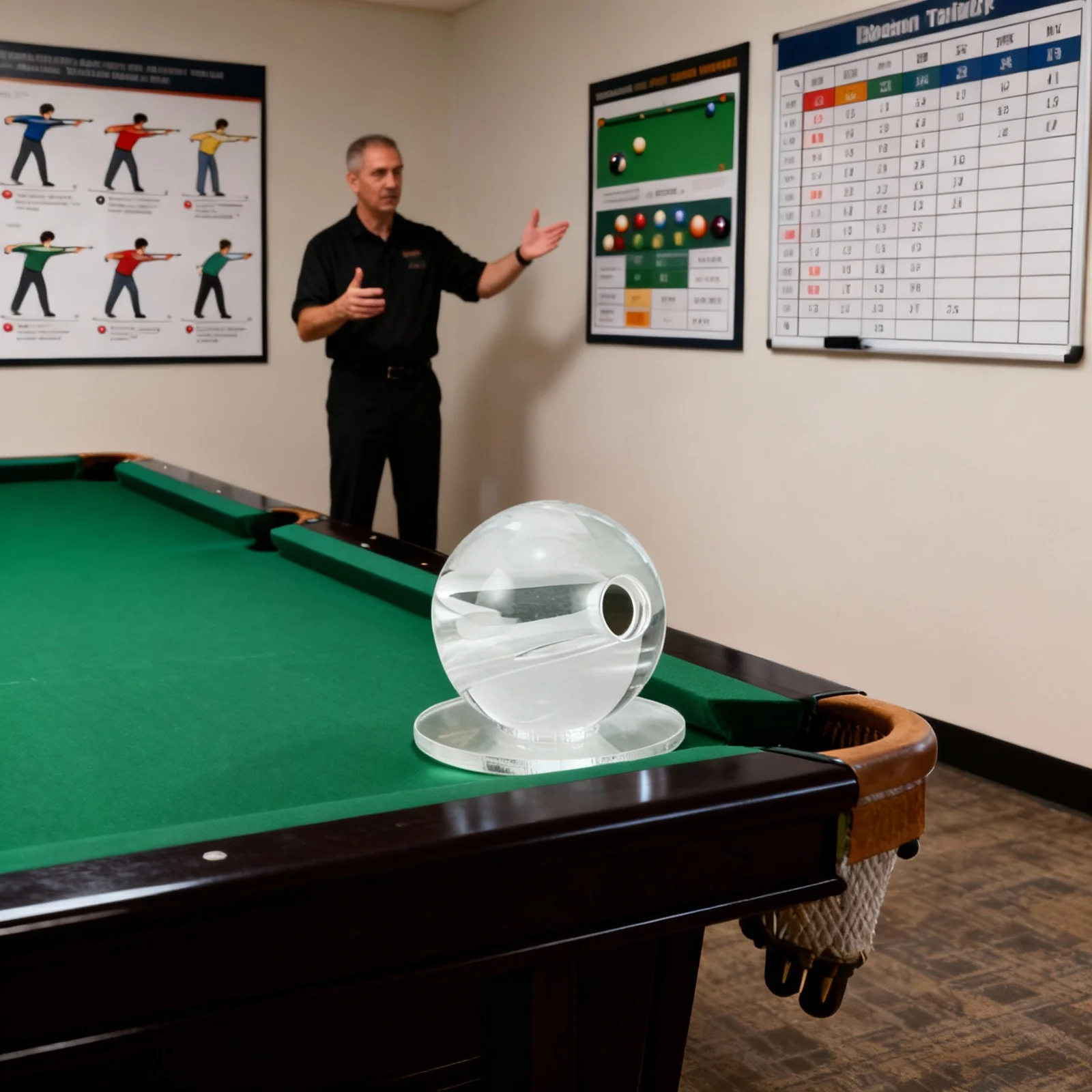 

18Mm Billiards Practice Accessories Transparent Stroke Training Device for Snooker and Pool Precision Technique