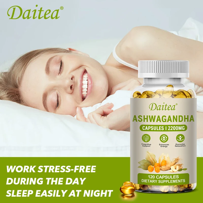 Ashwagandha Stress Management Supplement, Healthy Stress Response, Focus, Memory, Stress Relief, Gluten Free, Non-GMO