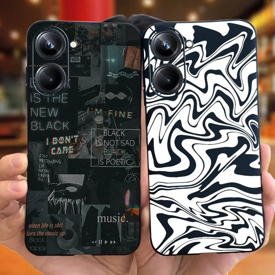 For Realme 10 Pro Plus 10T 10 5G Case Cute Animals Cartoon Painting Cover For Realme 10Pro 10 Pro+ Realme10 4G Liquid Silicone