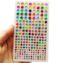 크리스탈 스티커 귀걸이, 반짝이 반짝이 크리스탈 스티커, 3D 보석 귀걸이에 자기 접착 스틱, 여아용 얼굴 몸