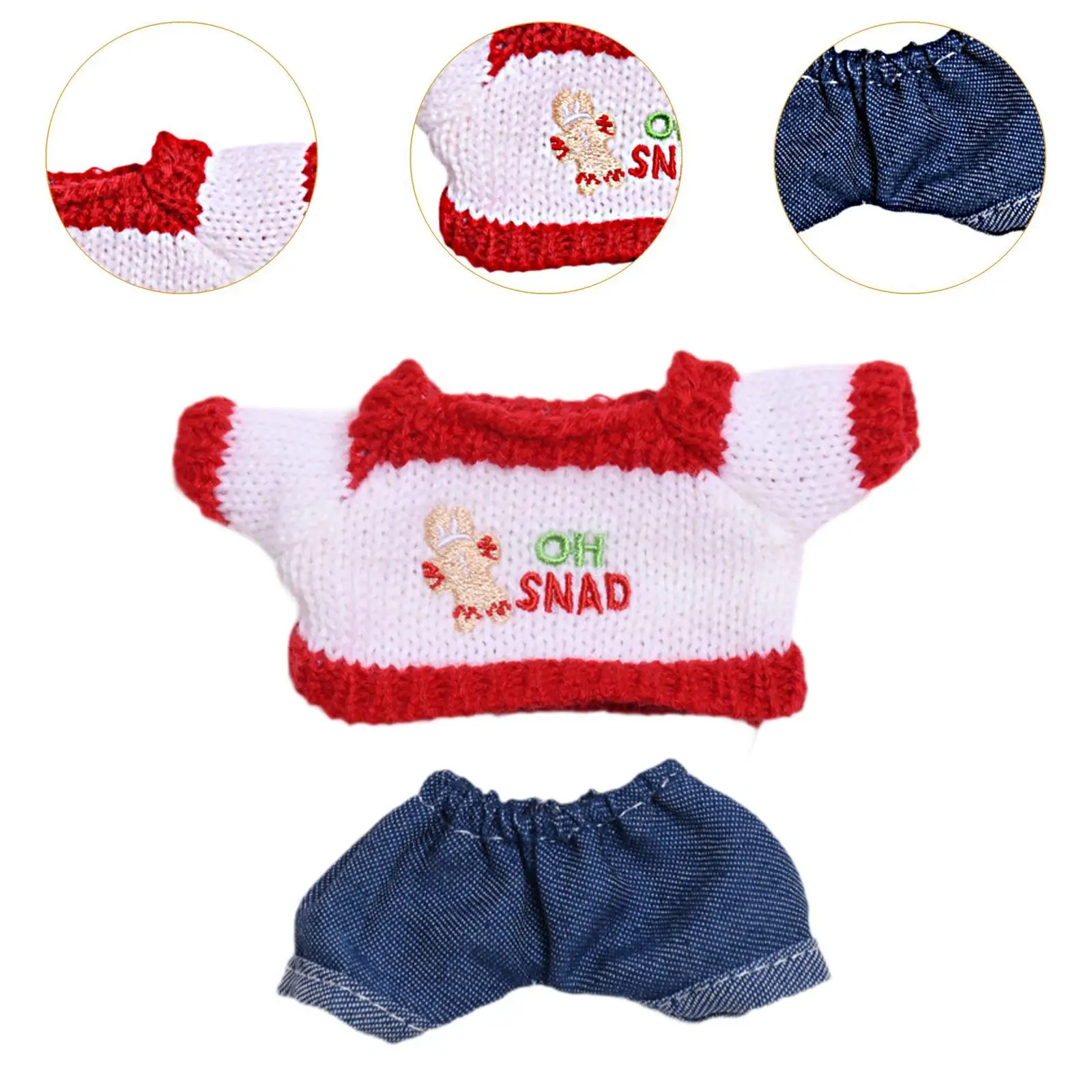 Fashion Dolls Sweater Accessories Costume Handmade Clothing for 15-17cm Dolls Boy Dolls Dress up Girl Dolls Children's Gifts