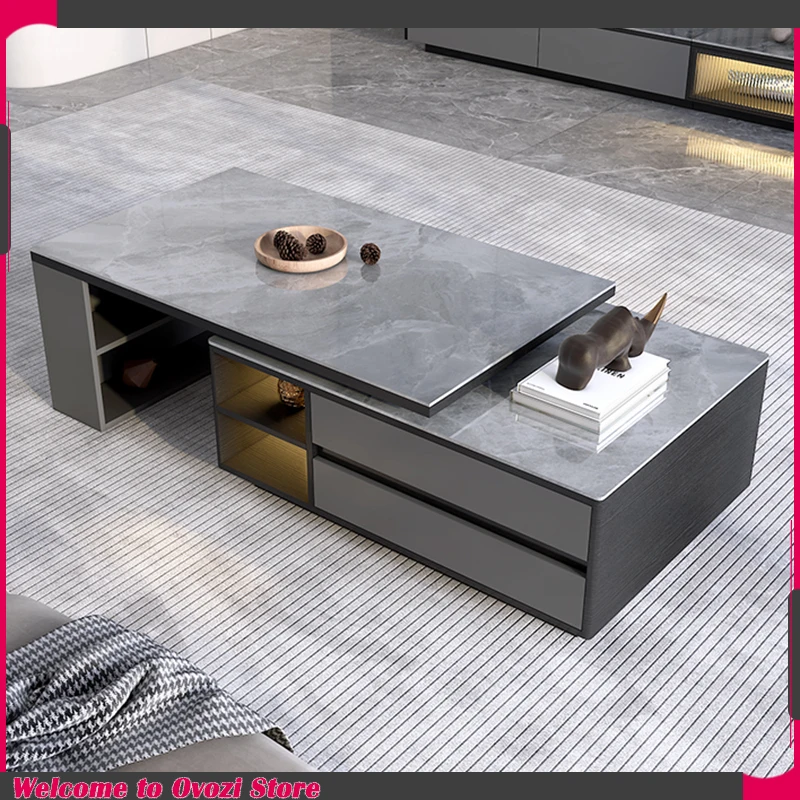 

Minimalist Modern Coffee Table extendable Side Rectangular Storage Coffee Tables Nordic Premium Mesa Centro Salon Home Furniture