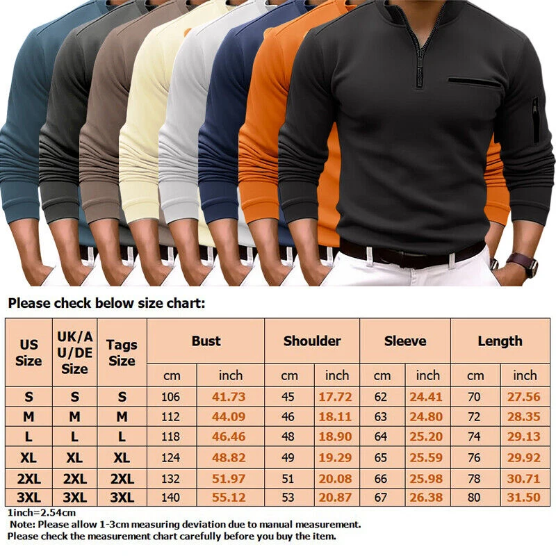 Fashion Brand Luxury Men Zipper Polo Shirt Mens Golf Sport Slim Fit Casual Plain Korean Solid Color Long Sleeve Tops Clothing