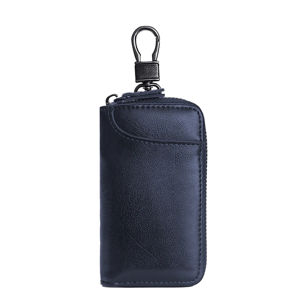 Key Pouch Bag Car Key Wallet Compact Size Cowhide Leather Lightweight Design Minimalist Style Multi-functional