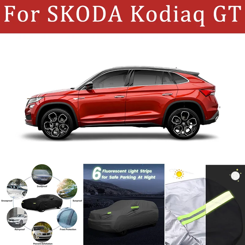 

For SKODA Kodiaq GT Car Cover Protection Sunscreen Heat Insulation Dust Resistant Scratch Car Exterior Accessories