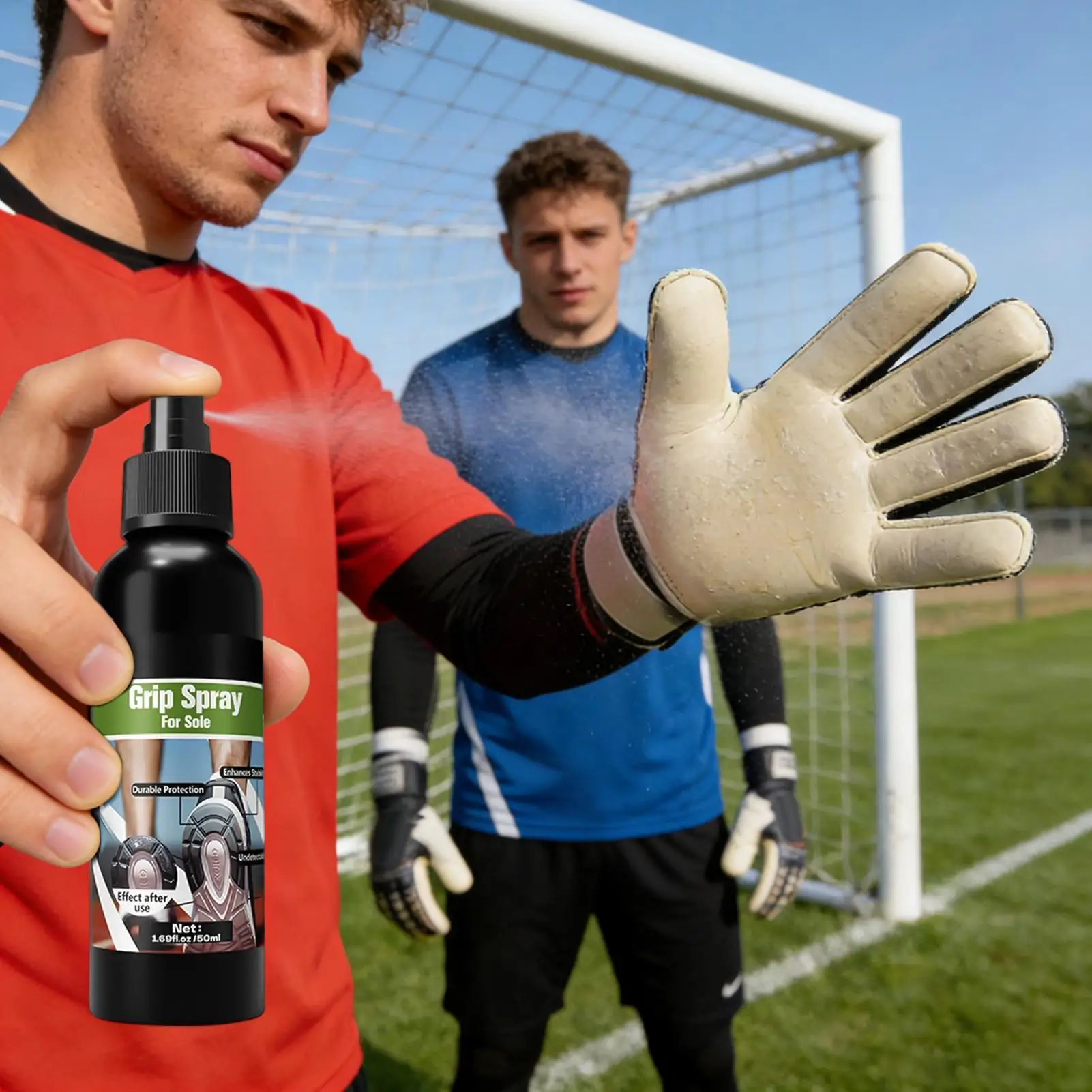 

Grip Spray For Football Gloves Safe Goalkeeper Gloves Spray 50ml Multipurpose Quick Drying Anti Slip Edge Traction Spray