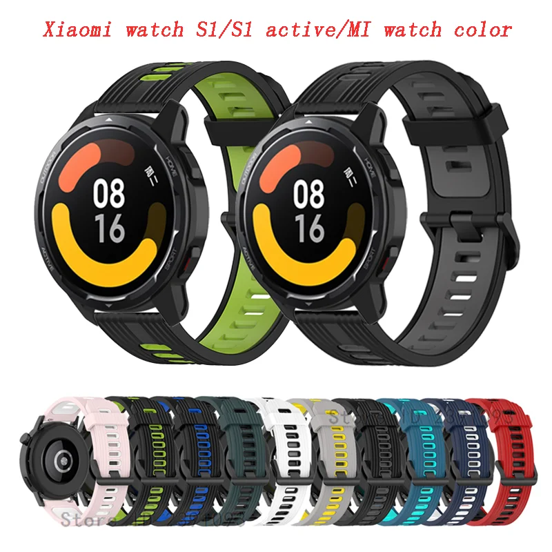 

22mm Wrist Strap For Xiaomi Mi Watch S1 active watch band Smart Watch For Xiaomi MI watch Color/Color2 wristband Correa Bracelet