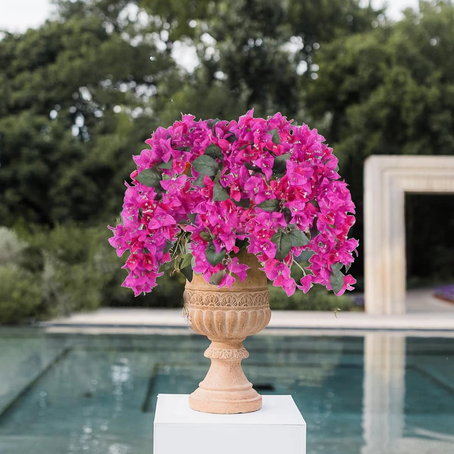 10 Stück Künstliche Blumen Dreieckiger Rosenstrauß Hochzeitskranz Festzubehör Heim- und Tischdekoration Accessoires DIY Geschenk Requisite – Detail 2