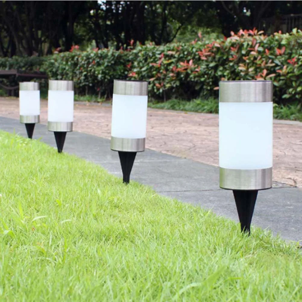 

Solar Garden Lights Outdoor Lawn Cylindrical Lamps Front Yard Street IP65 LED Park Lighting Waterproof Easy Install