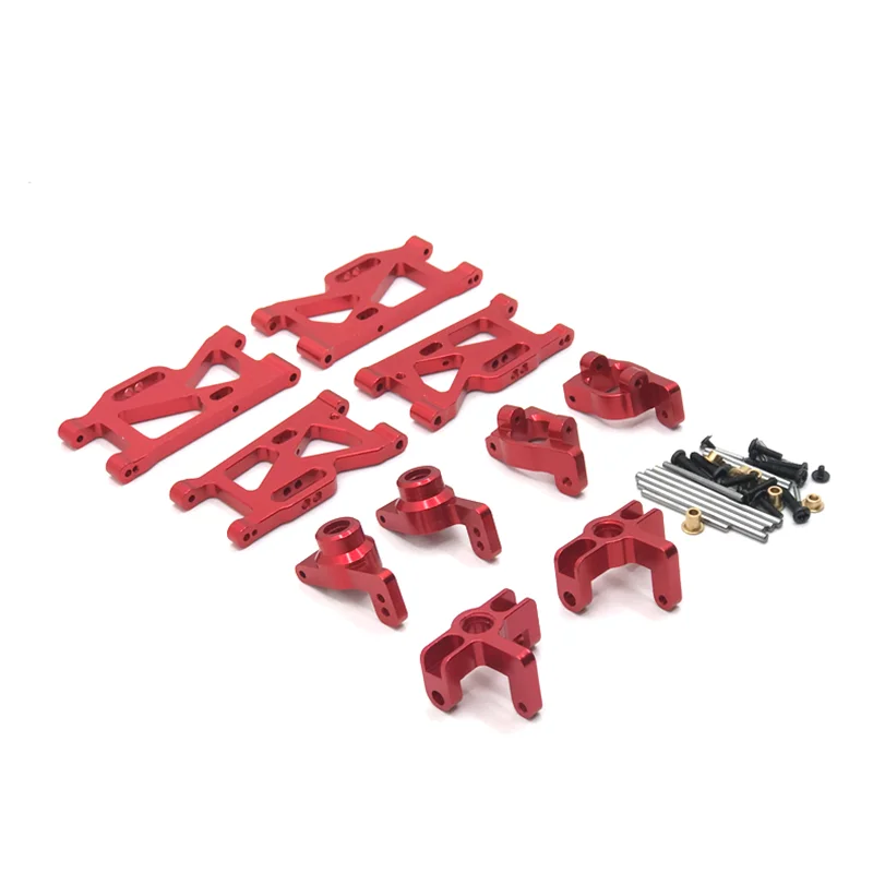 Atualização de metal braço oscilante conjunto copo direção 5 para wltoys 124019 144010 144001 144002 124016 124017 124018 rc peças do carro