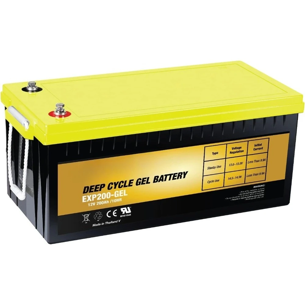 

Гелевая батарея глубокого цикла — перезаряжаемая солнечная батарея 12 В, 200 Ач для солнечной панели, систем автономной сети, дома, троллинга