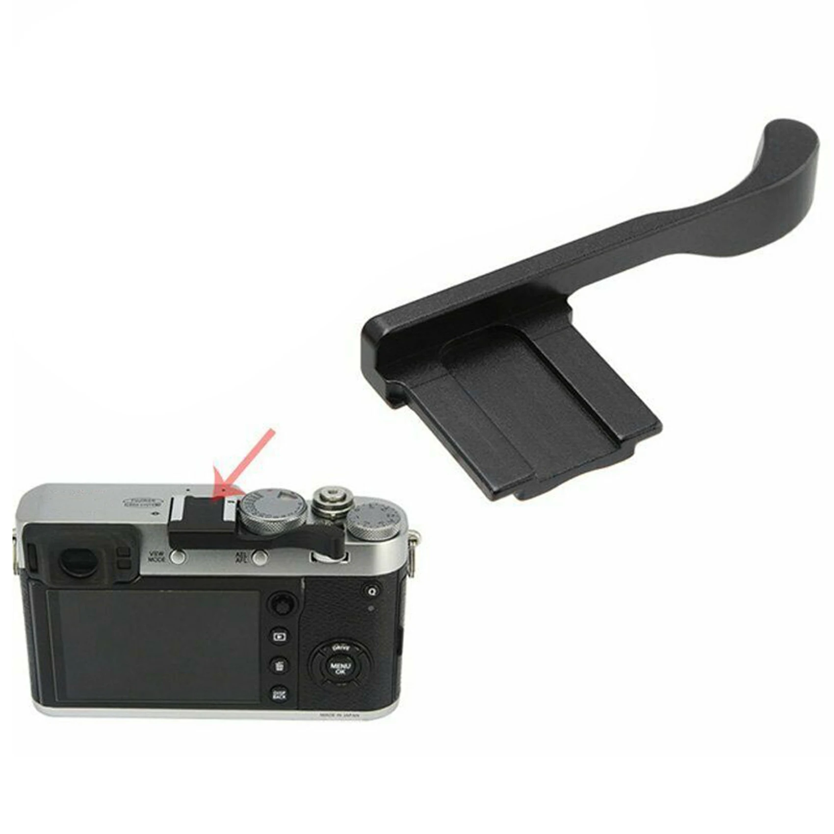 Металлический чехол для горячего башмака, 2 шт., для большого пальца для Fujifilm Fuji X100F X100T X70 X-E3 X-A1 X-A2 X-M1 XA3 XE3, черный и серебристый-AAAE