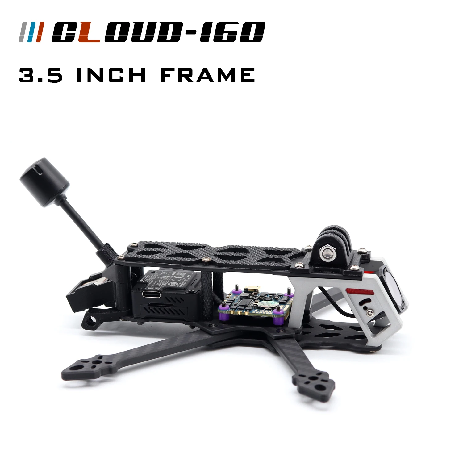 PAURC CLOUD-160 160mm Wheelbase 4mm Arm Thickness 3.5 Inch Frame Kit Support For DJI O3 Air Unit for RC FPV Racing Drone