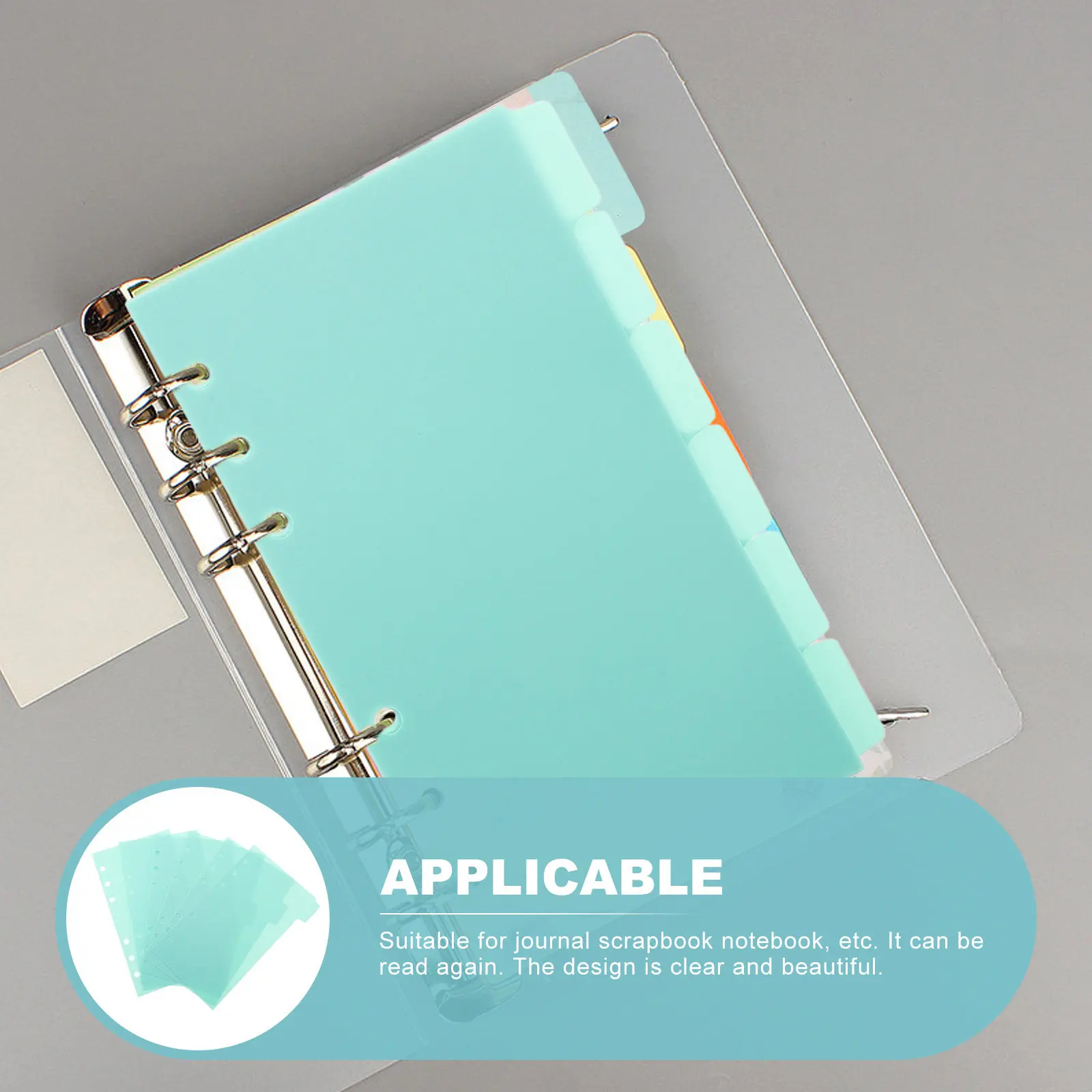 

6 разделителей для папок из пластика формата А6, с шестью отверстиями, романтические, в мягких цветах, милые разделители для блокнотов и ежедневников