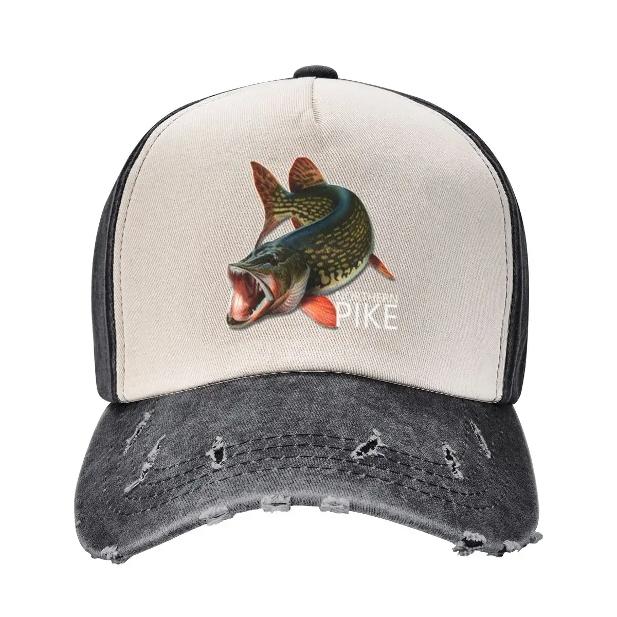 

Northern Pike Fish Baseball Cap Wild Ball Hat fishing hat men's big size hat Trucker Cap Men's Luxury Women's