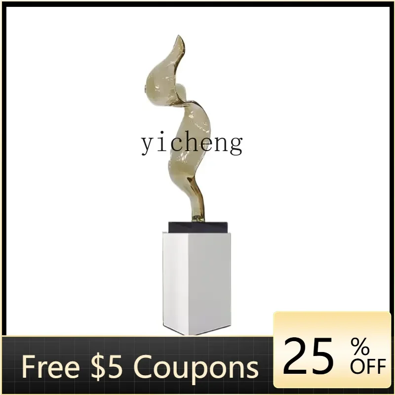 v3 Abstract vertical height slender sculpture porch soft decoration living room niche ornament