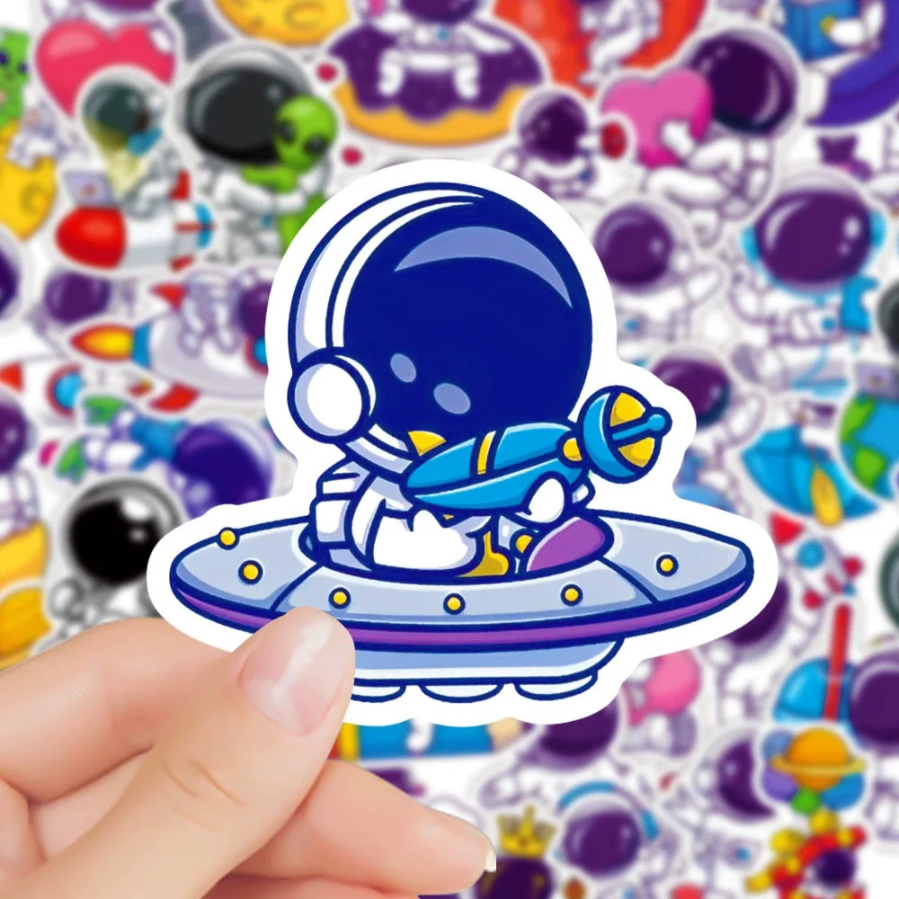

10/30/50pcs Creative Cute Astronaut Cartoon Stickers for Scrapbook Suitcase Guitar Helmet Car Funny Graffiti Sticker Classic Toy