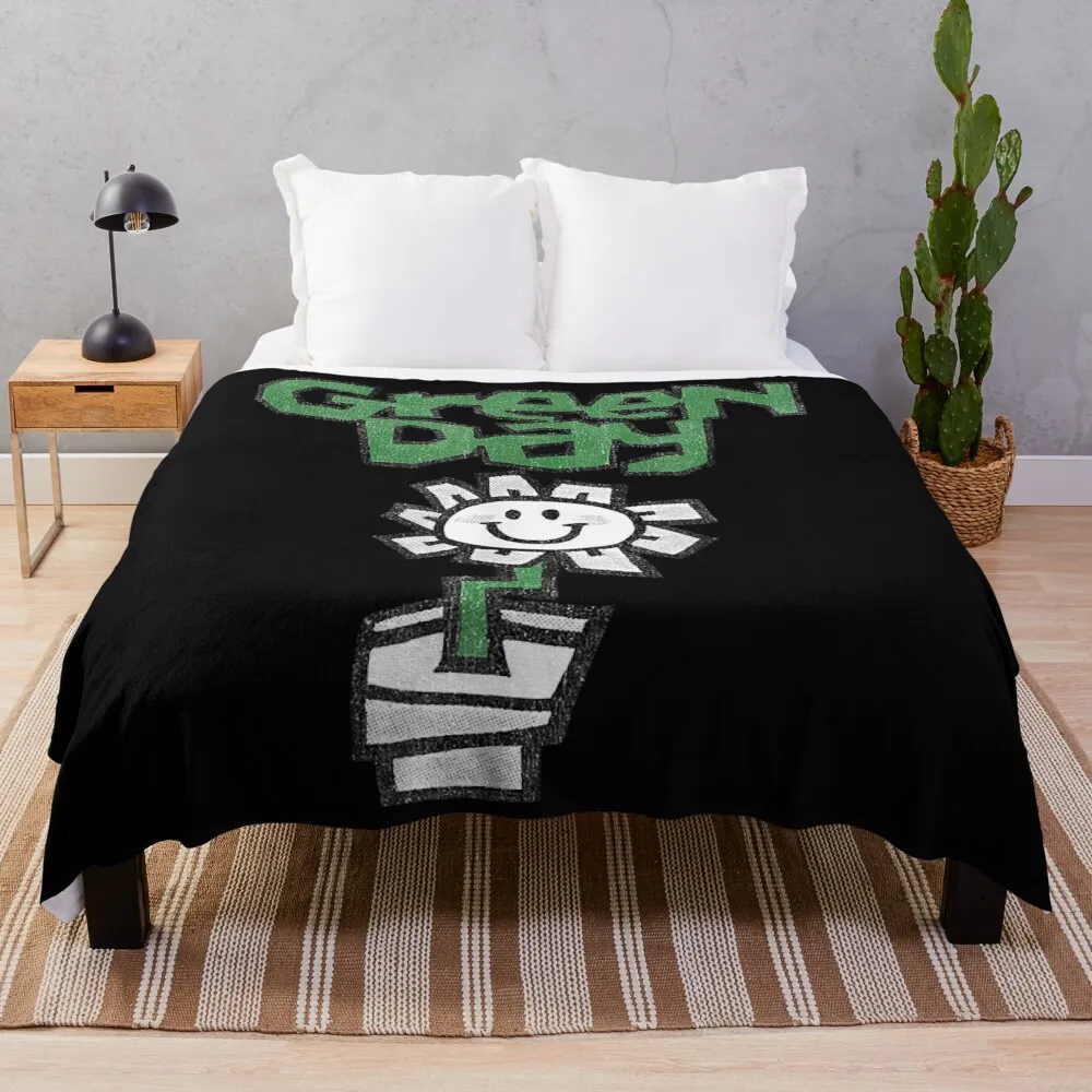 

Green Day Flower Pot T-Shirt Throw Blanket funny gift Picnic Blankets