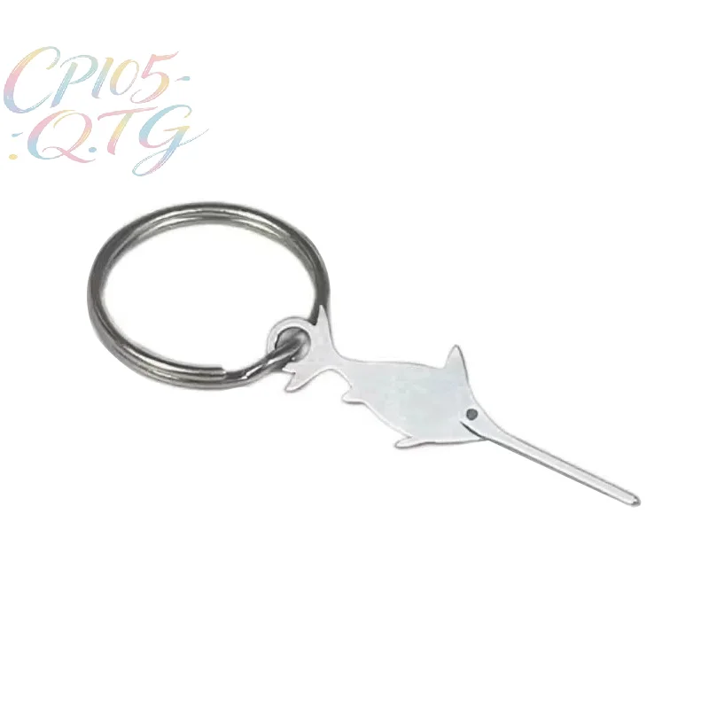 

Hot Sale Swordfish Shape Stainless Steel Needle for Smartphone Sim Card Tray Removal Eject Pin Key Tool Universal Thimble