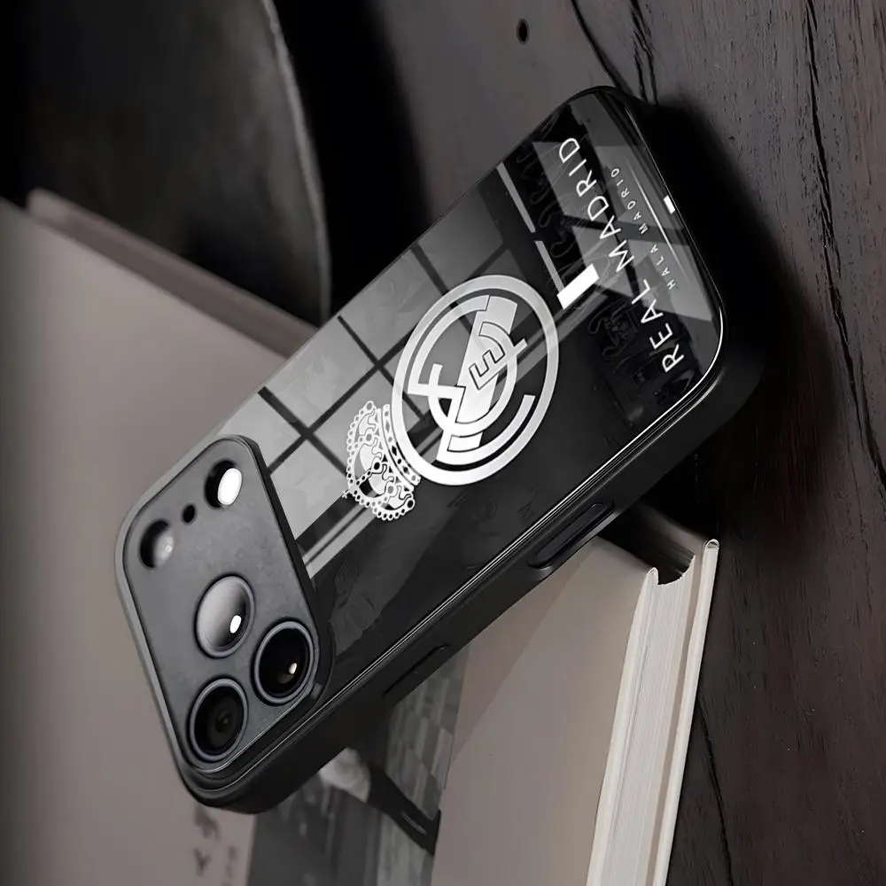 Funda de vidrio R-Real M-MadridEs-S para iPhone 17 Air, imagen del producto, compatible con 16, 15, 17, 14 Pro Max, 13, 12, 11, X, XS, XR Plus y Samsung S