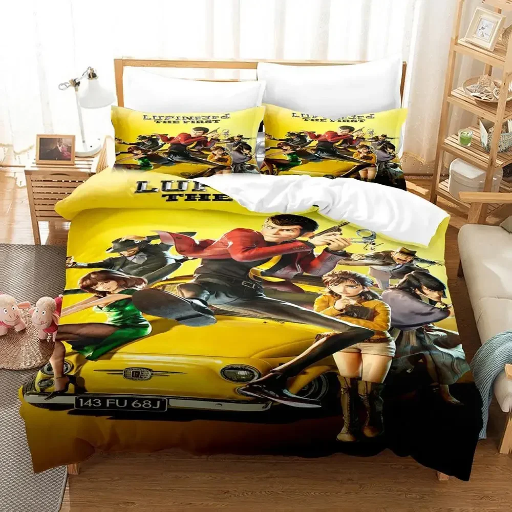 3DAnime Lupin the Third Mine Fujiko Bedding Set Duvet Cover Bed Set Quilt Cover Pillowcase Comforter king Queen Size Boys Adult