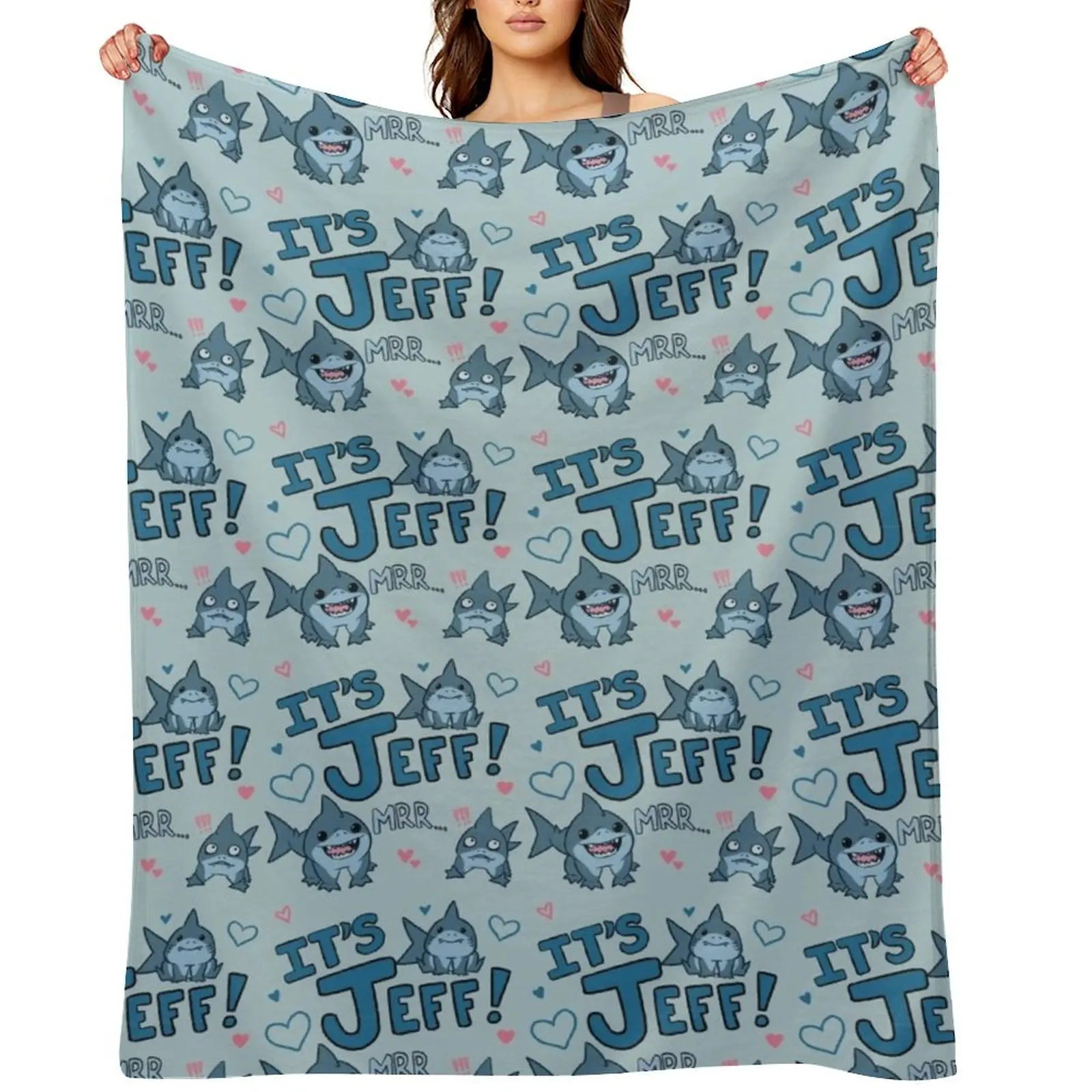 

Jeff the Landshark Throw Blanket Decorative Throw Winter beds Hair christmas decoration Blankets