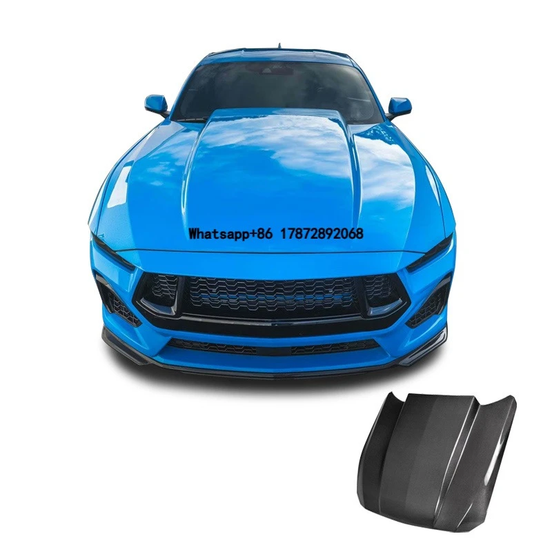 2024 for  Mustang Turbocharged Carbon Fiber Engine Hood Modified with Combat Feel Includes Bolts New Condition